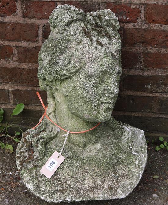 Reconstituted stone bust